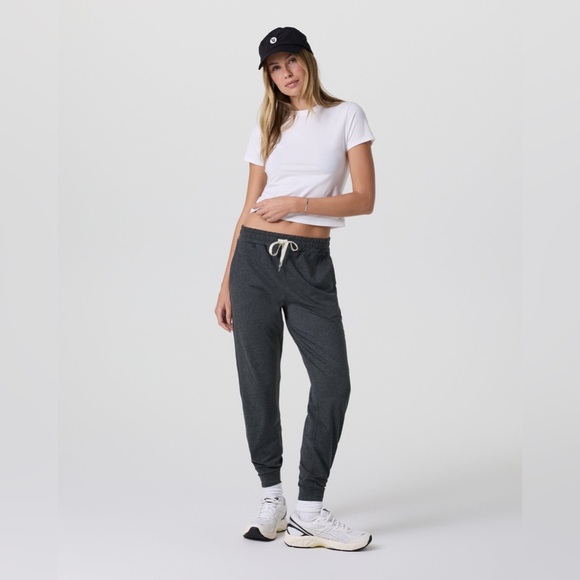Vuori  Performance Black Jogger Pants with White Drawstring - Picture 9 of 10